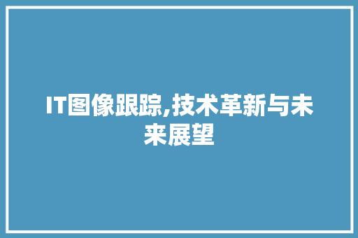 IT图像跟踪,技术革新与未来展望