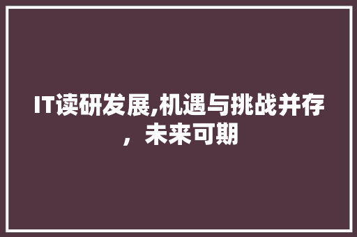 IT读研发展,机遇与挑战并存，未来可期