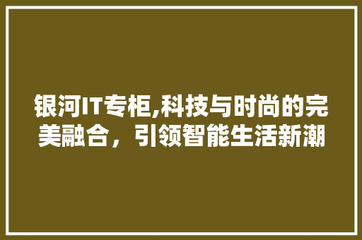 银河IT专柜,科技与时尚的完美融合，引领智能生活新潮流