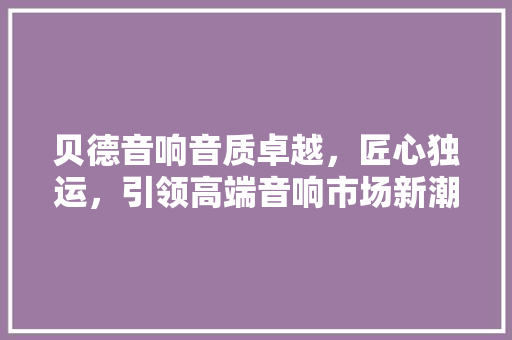 贝德音响音质卓越，匠心独运，引领高端音响市场新潮流