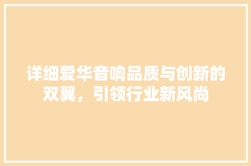 详细爱华音响品质与创新的双翼，引领行业新风尚