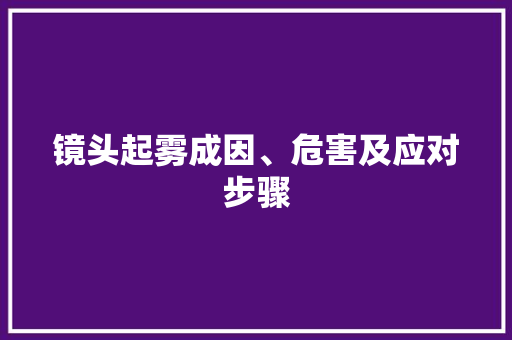 镜头起雾成因、危害及应对步骤