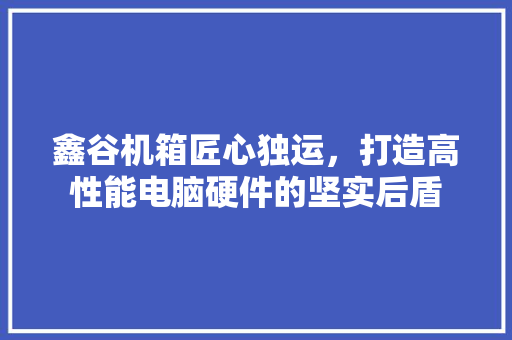 鑫谷机箱匠心独运，打造高性能电脑硬件的坚实后盾