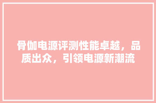 骨伽电源评测性能卓越，品质出众，引领电源新潮流