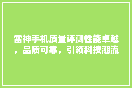 雷神手机质量评测性能卓越，品质可靠，引领科技潮流