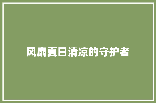 风扇夏日清凉的守护者