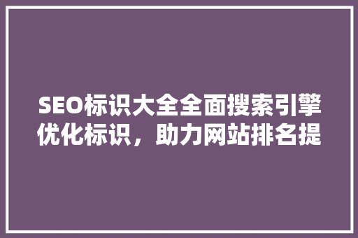 SEO标识大全全面搜索引擎优化标识，助力网站排名提升