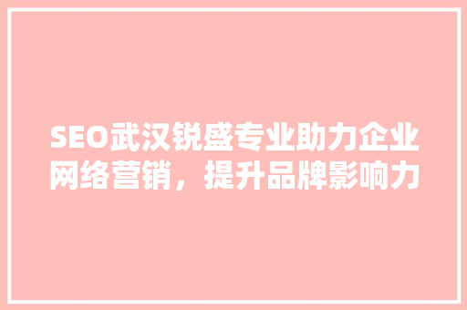 SEO武汉锐盛专业助力企业网络营销，提升品牌影响力