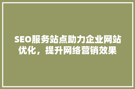 SEO服务站点助力企业网站优化，提升网络营销效果