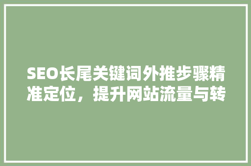 SEO长尾关键词外推步骤精准定位，提升网站流量与转化率