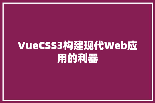 VueCSS3构建现代Web应用的利器