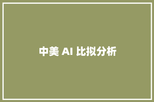 中美 AI 比拟分析