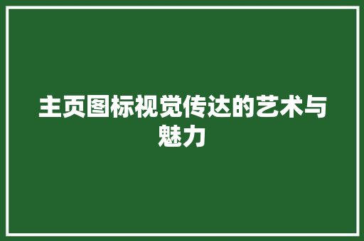 主页图标视觉传达的艺术与魅力