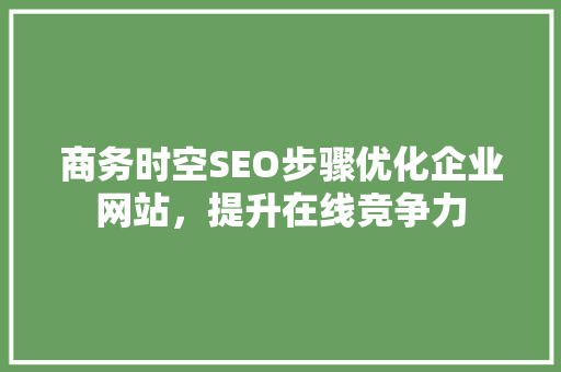 商务时空SEO步骤优化企业网站，提升在线竞争力