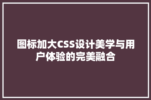 图标加大CSS设计美学与用户体验的完美融合