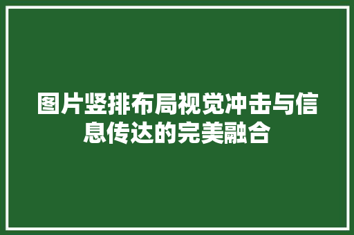 图片竖排布局视觉冲击与信息传达的完美融合