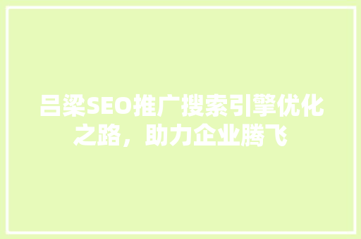 吕梁SEO推广搜索引擎优化之路，助力企业腾飞