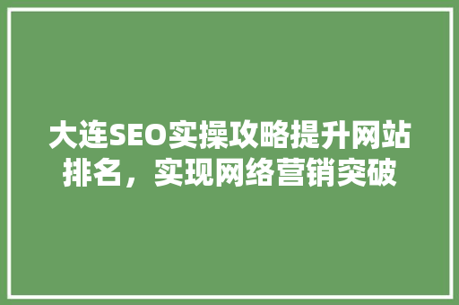 大连SEO实操攻略提升网站排名，实现网络营销突破