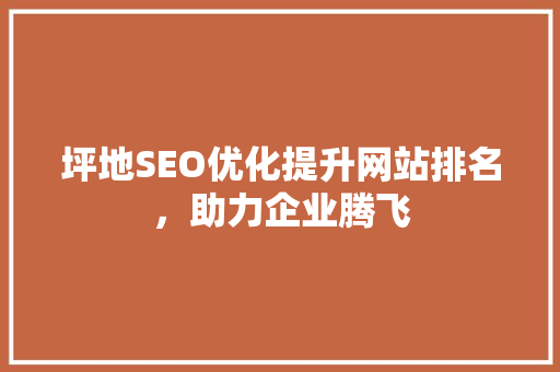 坪地SEO优化提升网站排名，助力企业腾飞