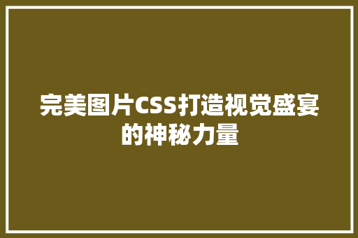 完美图片CSS打造视觉盛宴的神秘力量