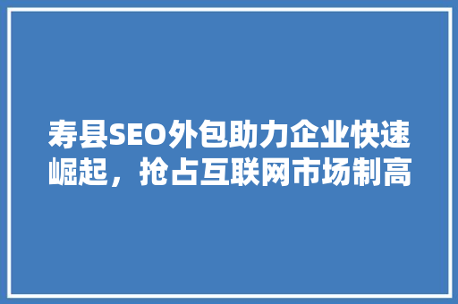 寿县SEO外包助力企业快速崛起，抢占互联网市场制高点