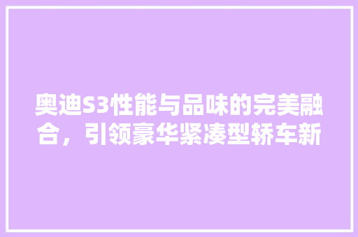 奥迪S3性能与品味的完美融合，引领豪华紧凑型轿车新潮流