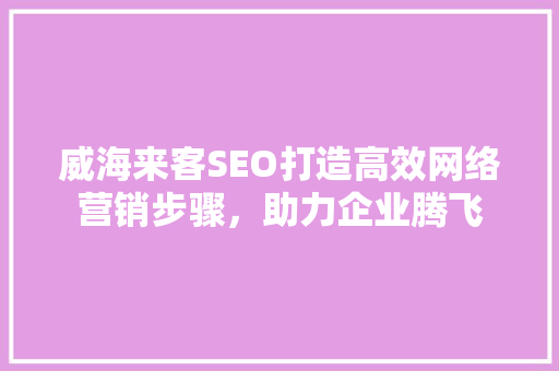 威海来客SEO打造高效网络营销步骤，助力企业腾飞