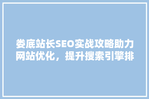 娄底站长SEO实战攻略助力网站优化，提升搜索引擎排名