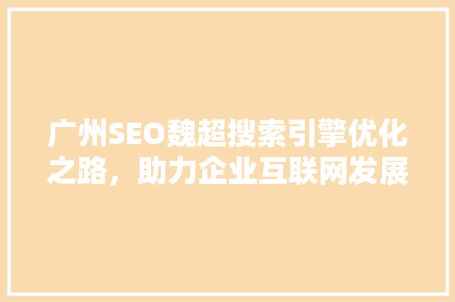 广州SEO魏超搜索引擎优化之路，助力企业互联网发展