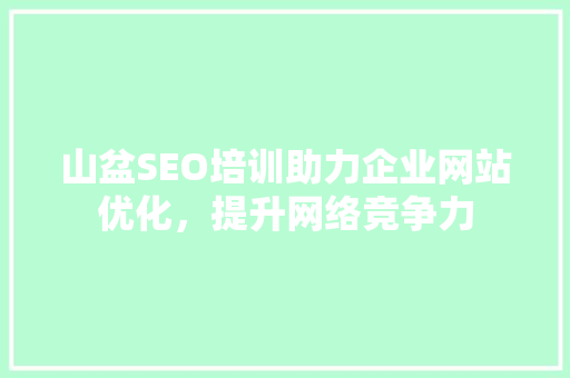 山盆SEO培训助力企业网站优化，提升网络竞争力