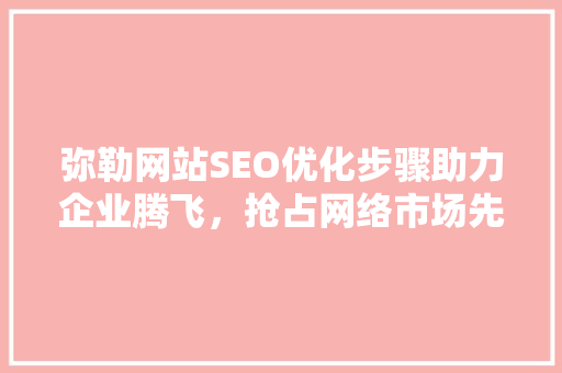 弥勒网站SEO优化步骤助力企业腾飞，抢占网络市场先机