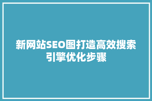 新网站SEO图打造高效搜索引擎优化步骤