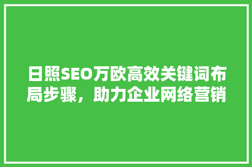 日照SEO万欧高效关键词布局步骤，助力企业网络营销腾飞