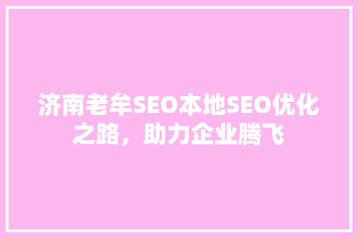 济南老牟SEO本地SEO优化之路，助力企业腾飞