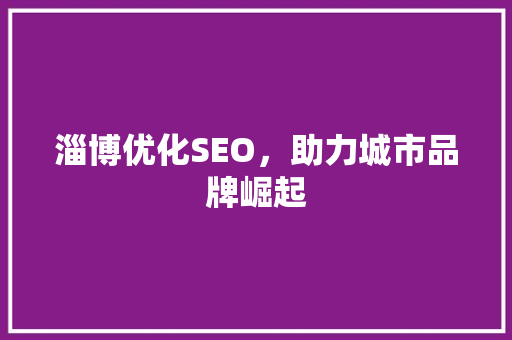 淄博优化SEO，助力城市品牌崛起