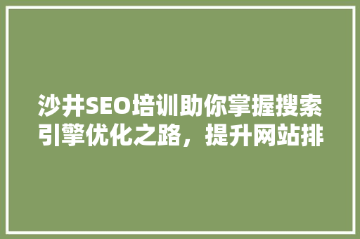 沙井SEO培训助你掌握搜索引擎优化之路，提升网站排名