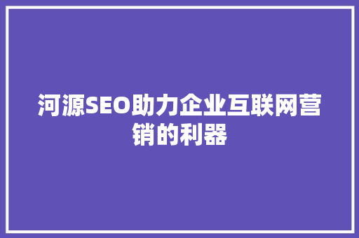 河源SEO助力企业互联网营销的利器