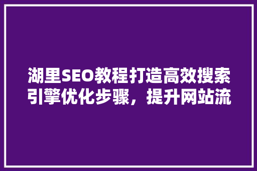 湖里SEO教程打造高效搜索引擎优化步骤，提升网站流量与排名