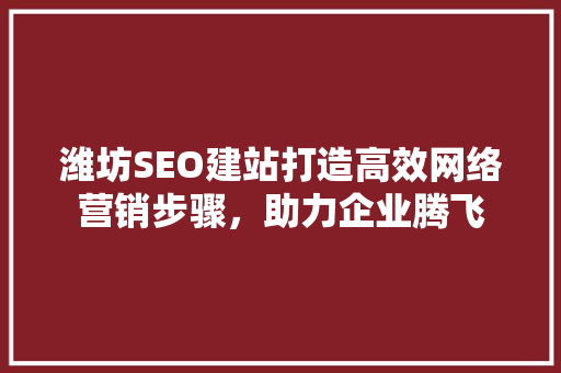 潍坊SEO建站打造高效网络营销步骤，助力企业腾飞