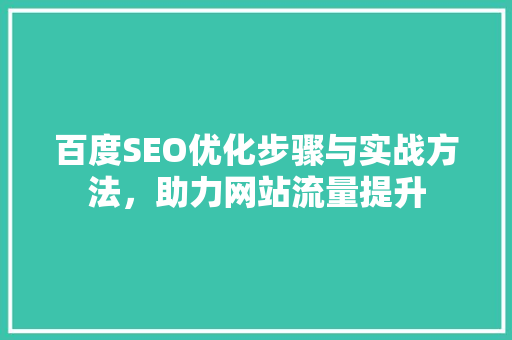 百度SEO优化步骤与实战方法，助力网站流量提升