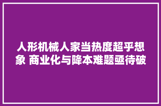 人形机械人家当热度超乎想象 商业化与降本难题亟待破解