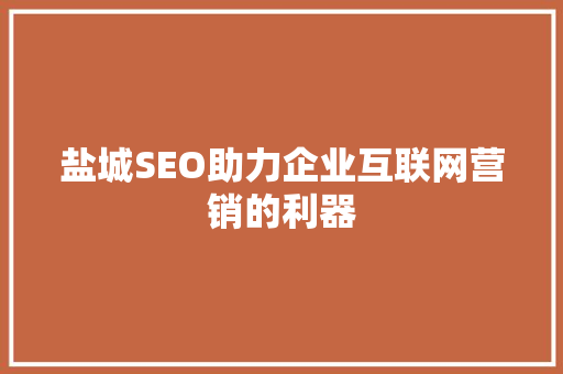 盐城SEO助力企业互联网营销的利器