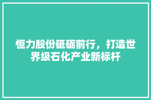 恒力股份砥砺前行，打造世界级石化产业新标杆