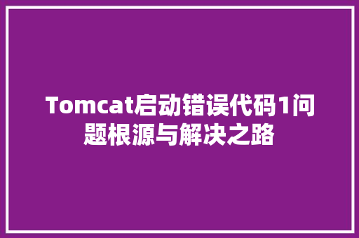 Tomcat启动错误代码1问题根源与解决之路