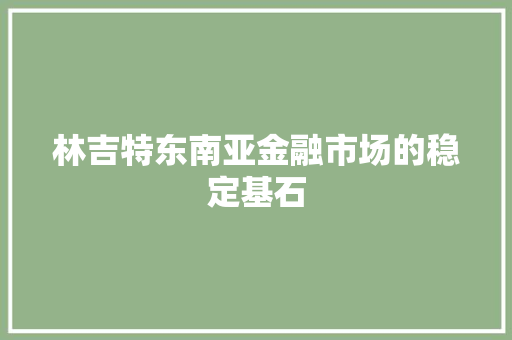 林吉特东南亚金融市场的稳定基石